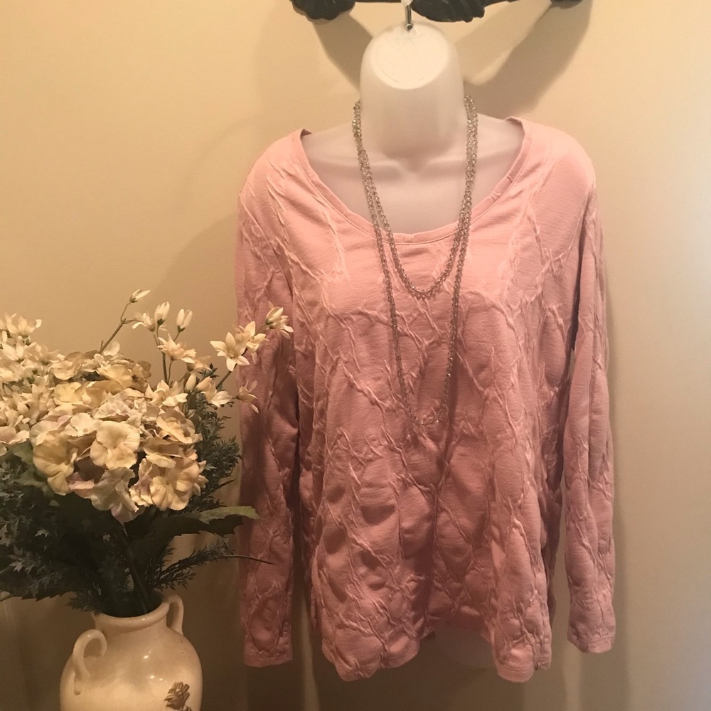 Simply Vera Wang. Long Sleeve Tunic Light Pink M